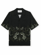 MANAAKI - Camp-Collar Printed Lyocell-Twill Shirt - Black