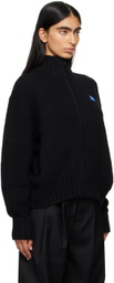 ADER error Black Significant Tag Knit Sweater
