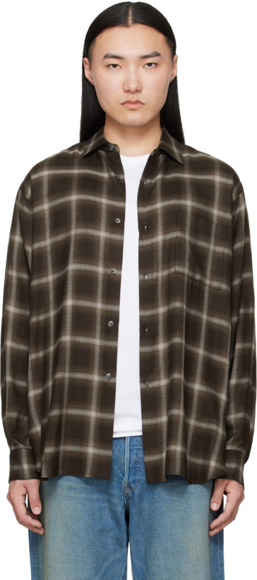 Photo: ssstein Brown Check Oversized LS Shirt