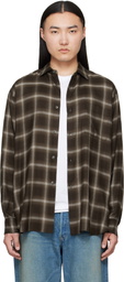 ssstein Brown Check Oversized LS Shirt
