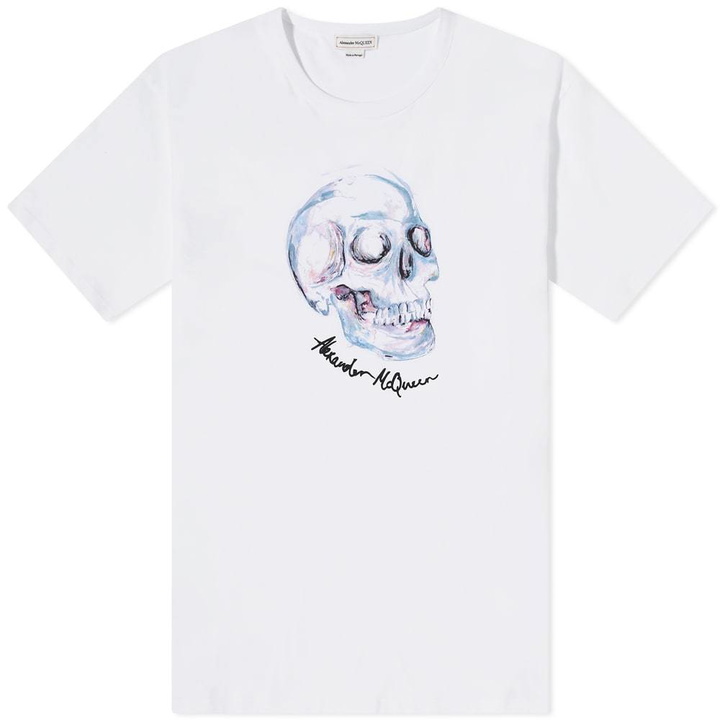 Photo: Alexander McQueen Skull Print Logo Oversized Tee