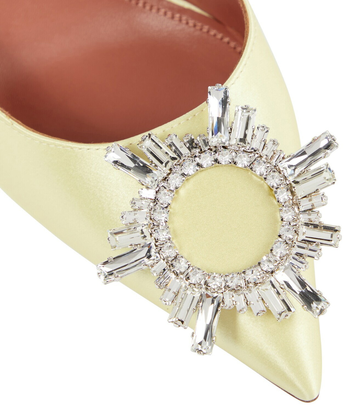 Amina Muaddi Begum satin slingback pumps