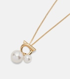 Ferragamo Faux pearl pendant necklace