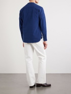 Oliver Spencer - Kildale Grandad-Collar Cotton Shirt - Blue