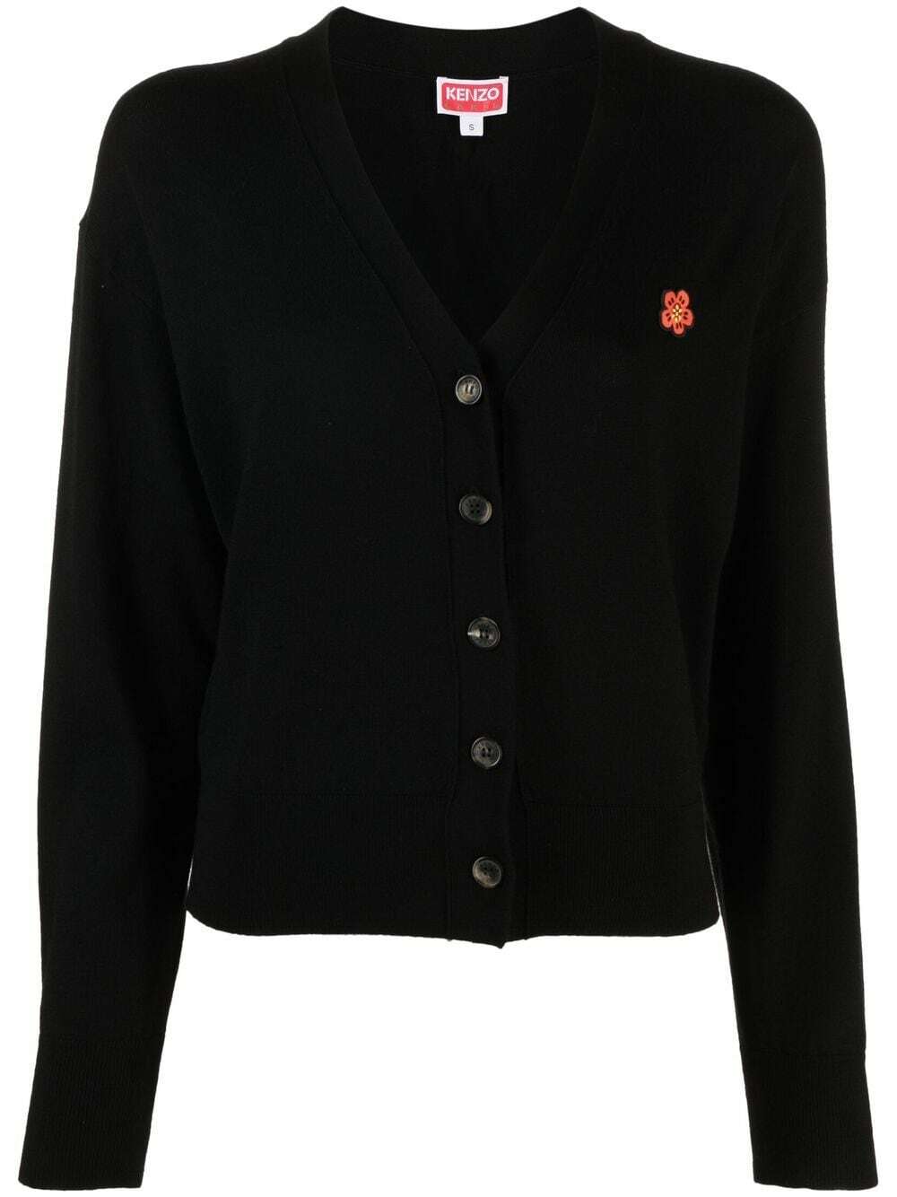 トップス KENZO BOKE FLOWER CREST CARDIGAN KENZO - Boke Flower Crest Wool Cardigan Kenzo