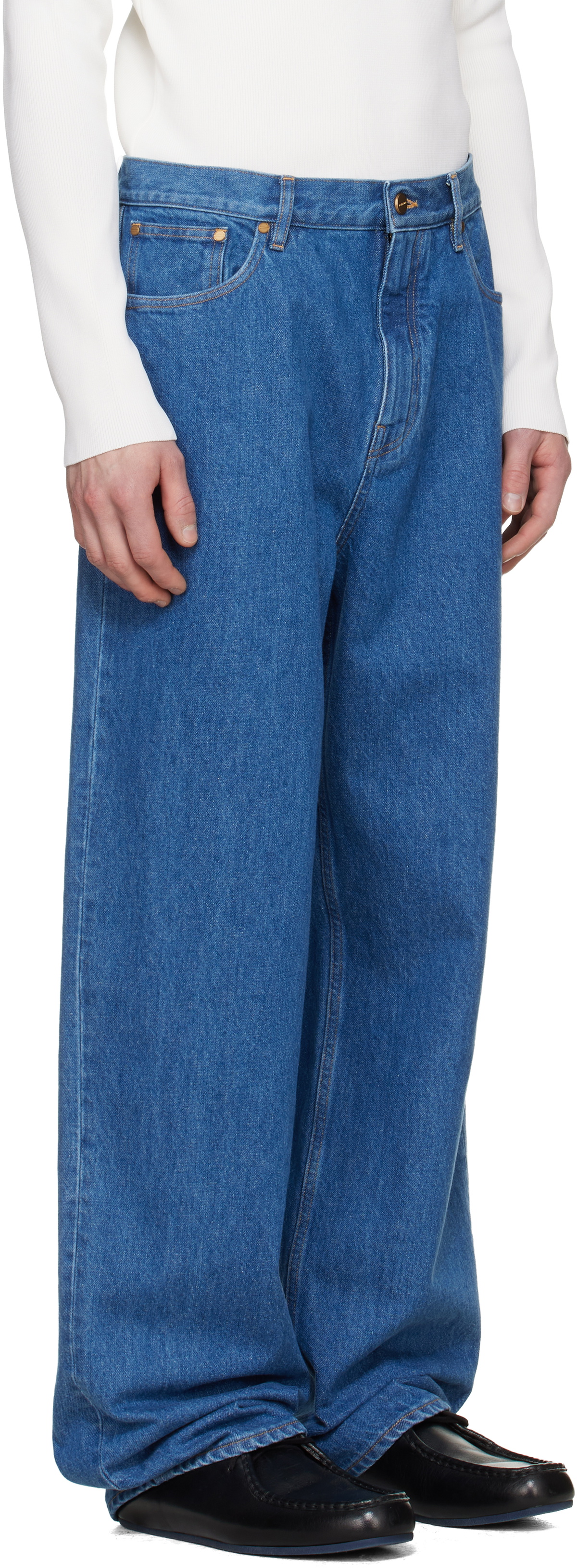 Jil Sander Blue Faded Jeans