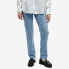 Martine Rose Women's Straight Leg Jeans in Blue Pinstripe