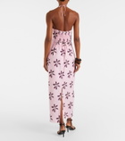 Cala de la Cruz Magda floral linen maxi skirt
