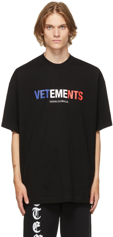 Photo: VETEMENTS Black Jersey France Logo T-Shirt