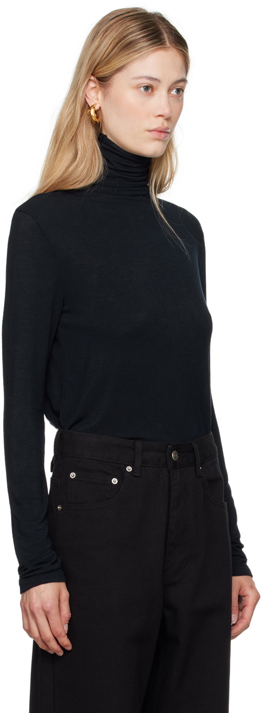 LE17SEPTEMBRE Navy Semi-Sheer Turtleneck