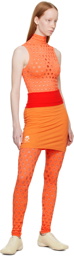 Maisie Wilen Orange & Red Pop Miniskirt