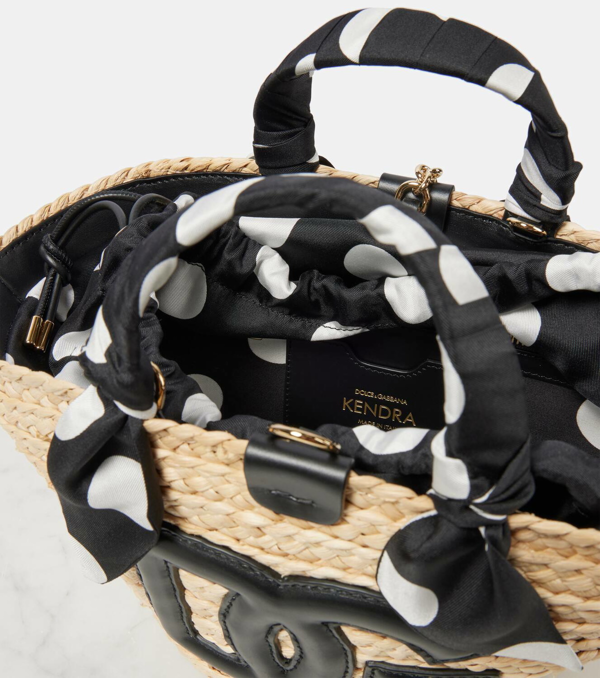 Dolce&Gabbana Kendra Medium raffia tote bag
