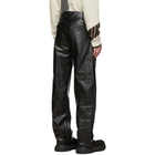 Kiko Kostadinov Black Leather Irene Trousers