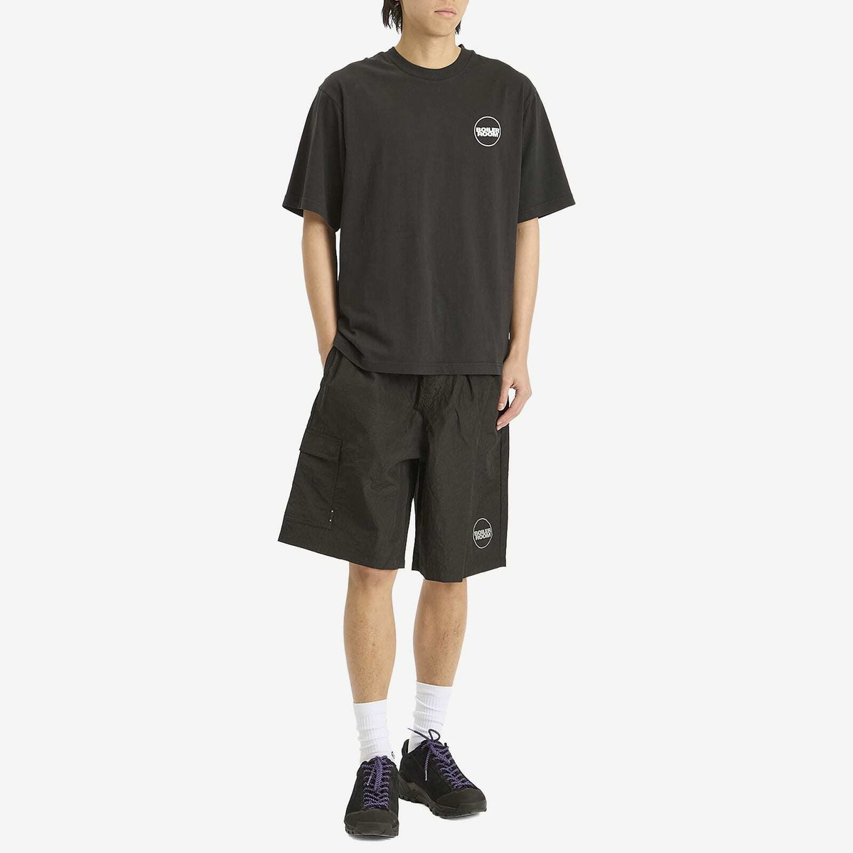 Boiler Room Men's Logo Board Shorts in Black