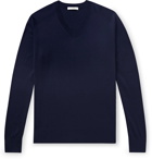 The Row - Igor Silk and Cotton-Blend Sweater - Blue