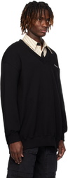 We11done Black Oversized Sweatshirt