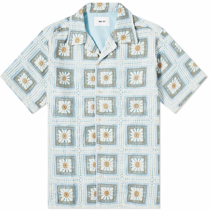 Photo: NN07 Men's Julio Crochet Vacation Shirt in Multi