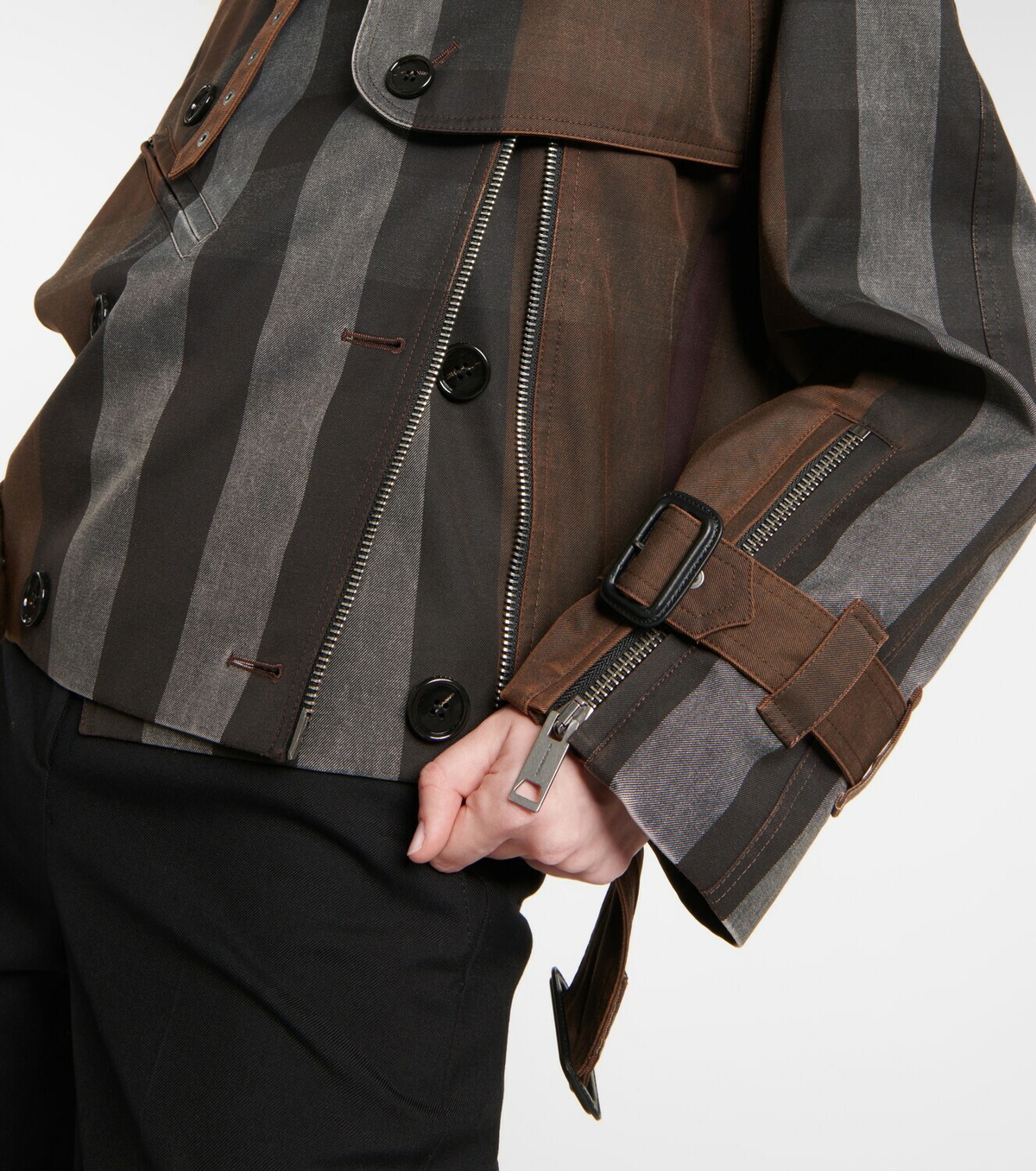 Burberry Striped canvas jacket Burberry