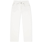 Beams Plus Men's 5 Pocket Denim Jeans in White