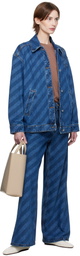 Marni Blue Striped Denim Jacket
