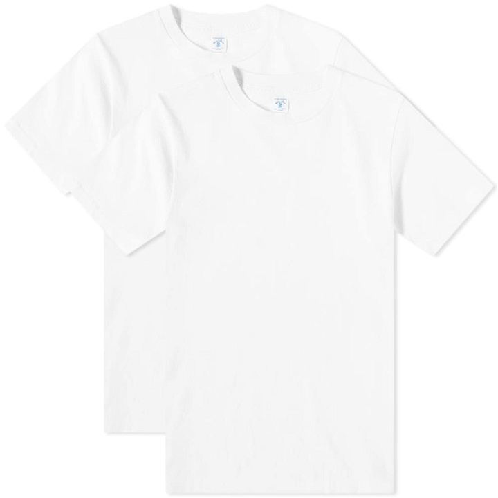 Photo: Velva Sheen Men's 2 Pack Plain T-Shirt in White