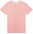 Onia - Chad Striped Linen-Blend T-Shirt - Pink