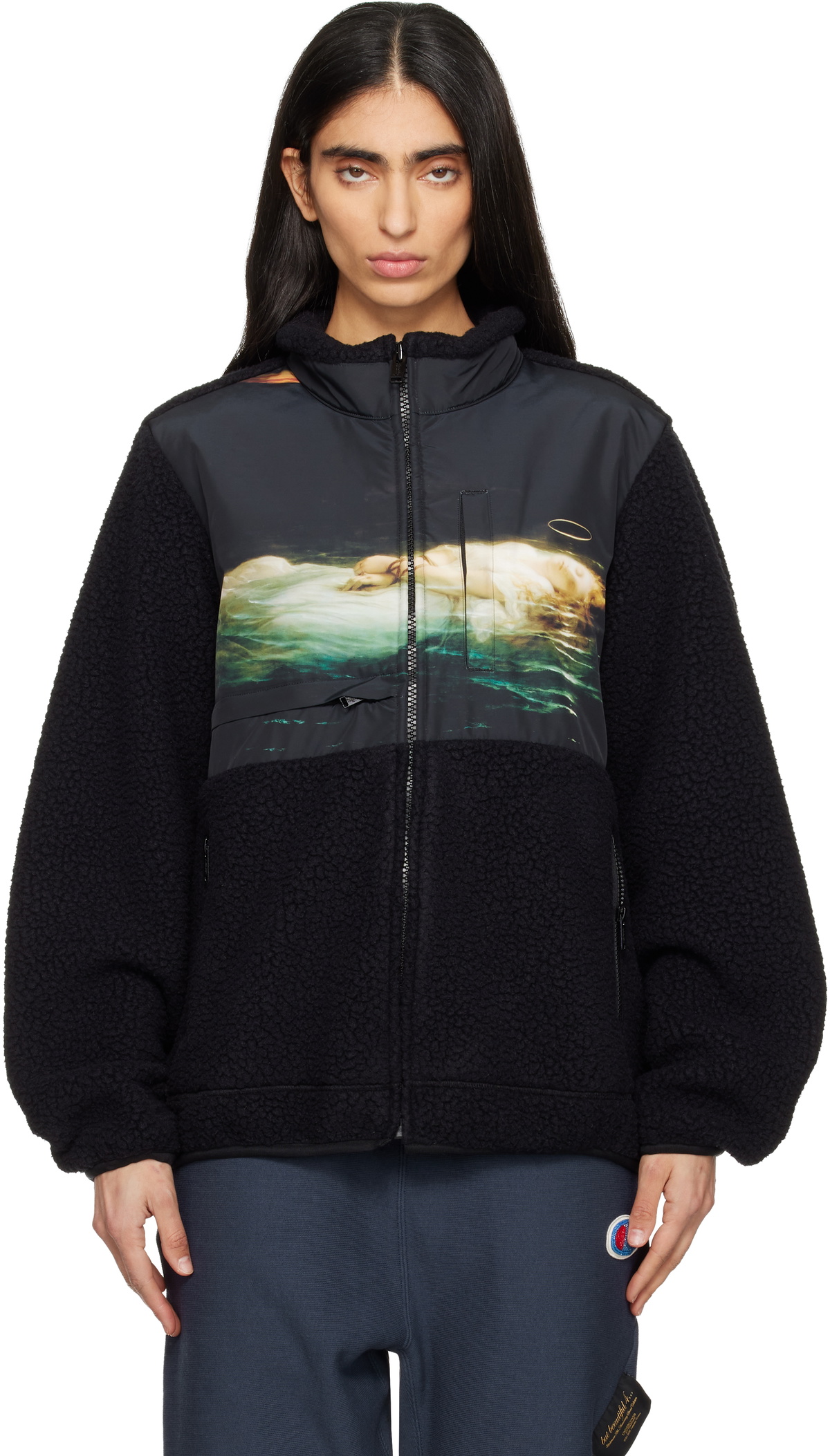 UNDERCOVER SSENSE Exclusive Black Polartec Boa Fleece Jacket