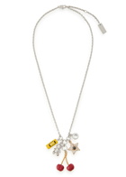 Marc Jacobs The Trinket Charm Cluster Plated Brass Necklace - Silver - One Size