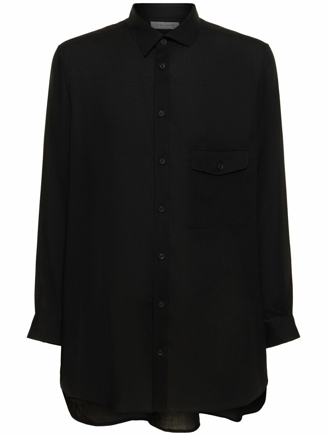 Yohji Yamamoto M-Young Girl silk shirt - Black