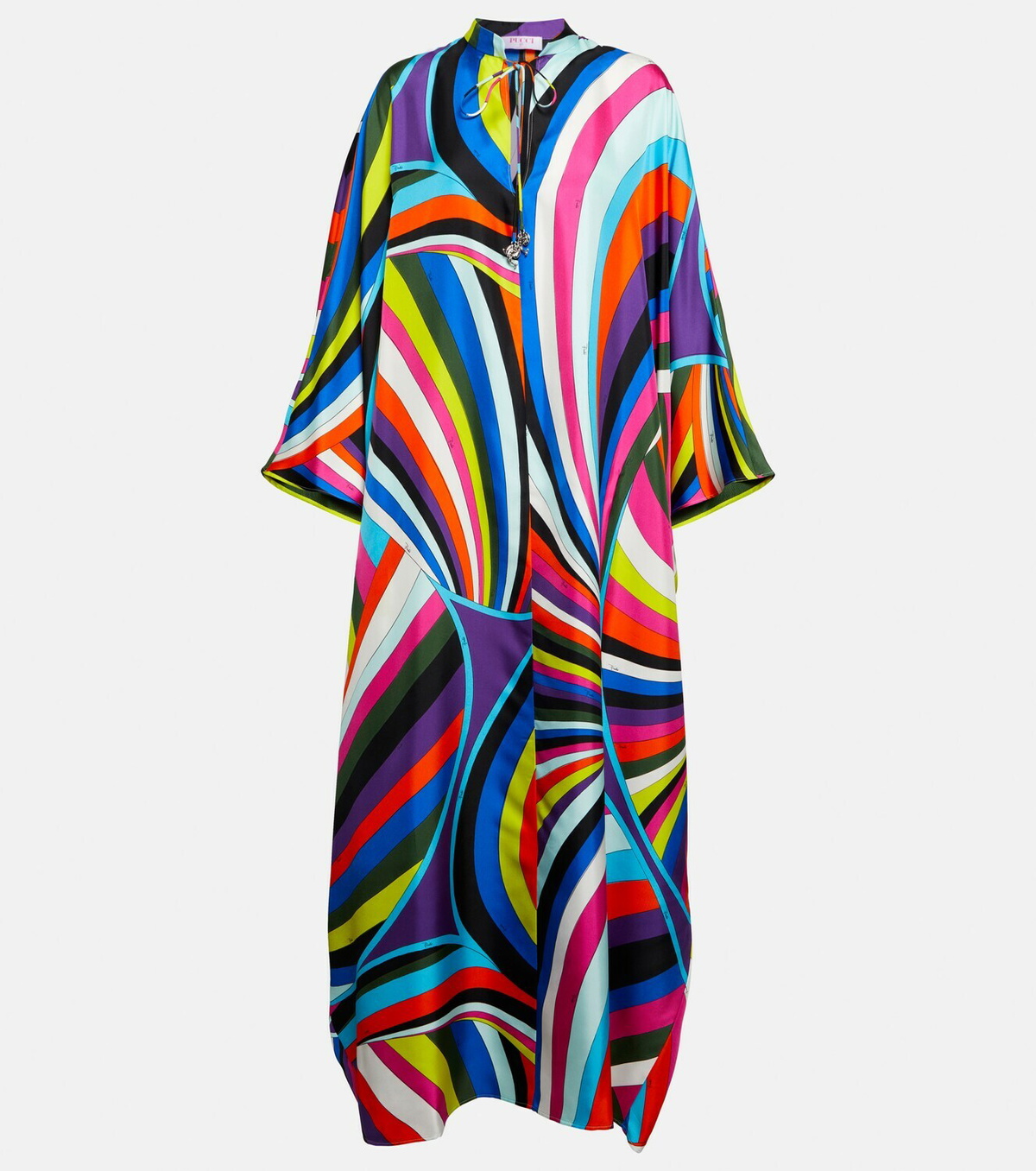 PUCCI プッチ ワンピース Printed silk kaftan946409 Marmo-Print Silk Kaftan – PUCCI Online Store