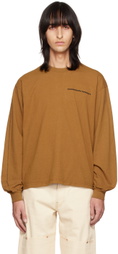 CARSON WACH Brown Printed Long Sleeve T-Shirt
