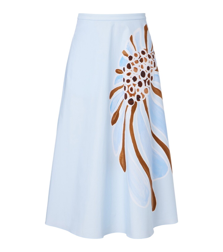 Photo: Dorothee Schumacher Floral cotton-blend midi skirt