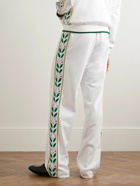 Casablanca - Laurel Straight-Leg Logo-Appliquéd Jersey Sweatpants - White