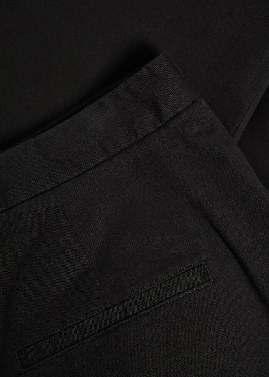 Vince Flared-leg Stretch-cotton Trousers Black