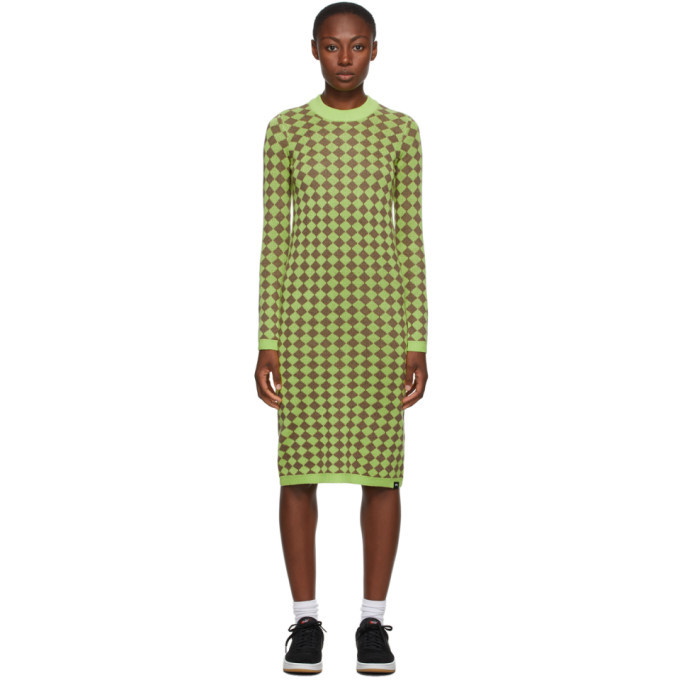 Stussy Green Melange Checker Dress Stussy