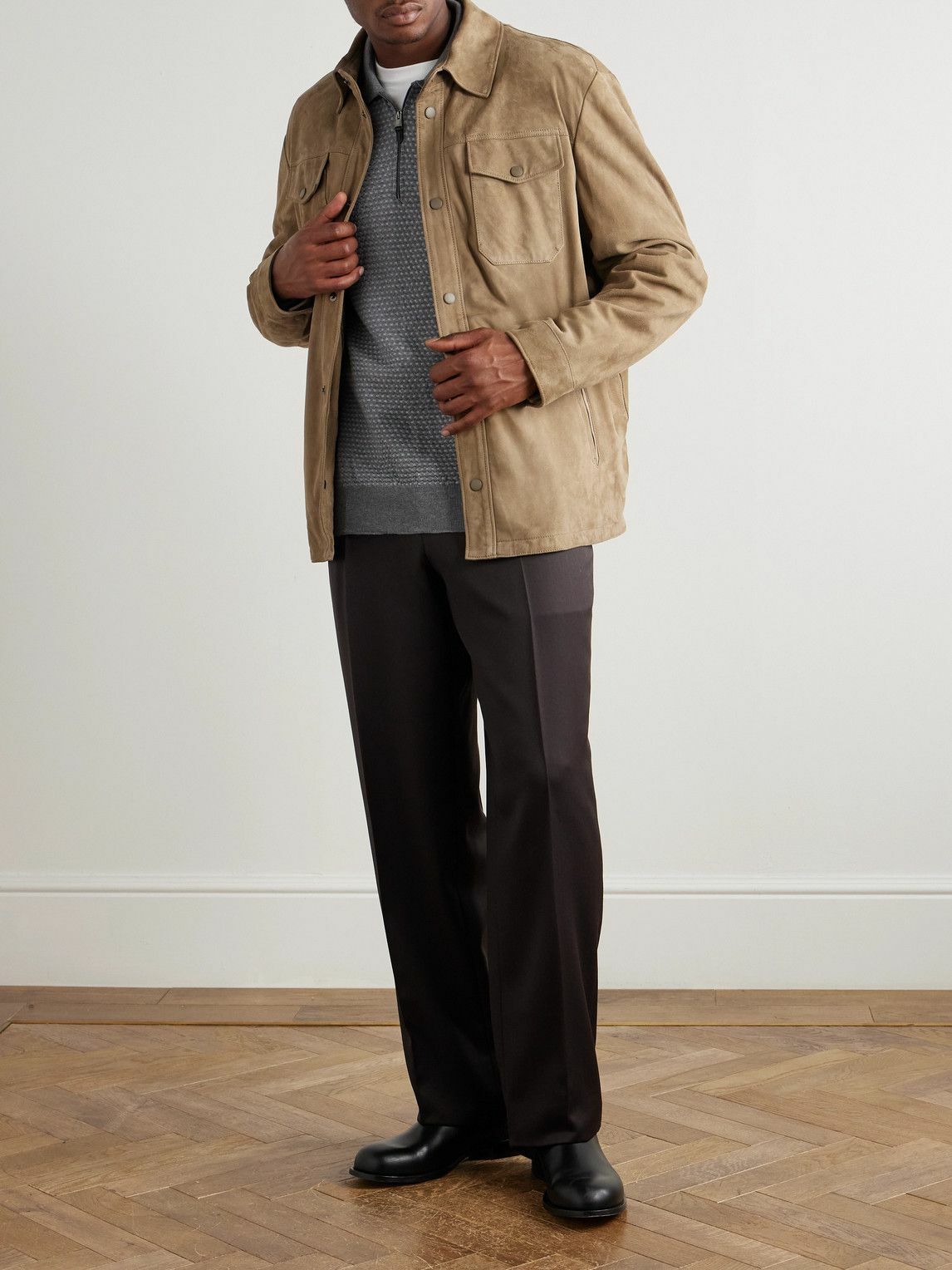 Canali - Suede Jacket - Brown