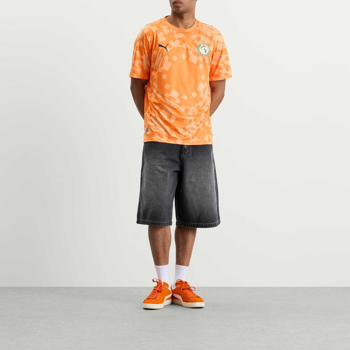Puma Men's x FSF x Salehe Bembury Replica Match Goalkeeper Jersey in Vermillion/Puma Men's Black