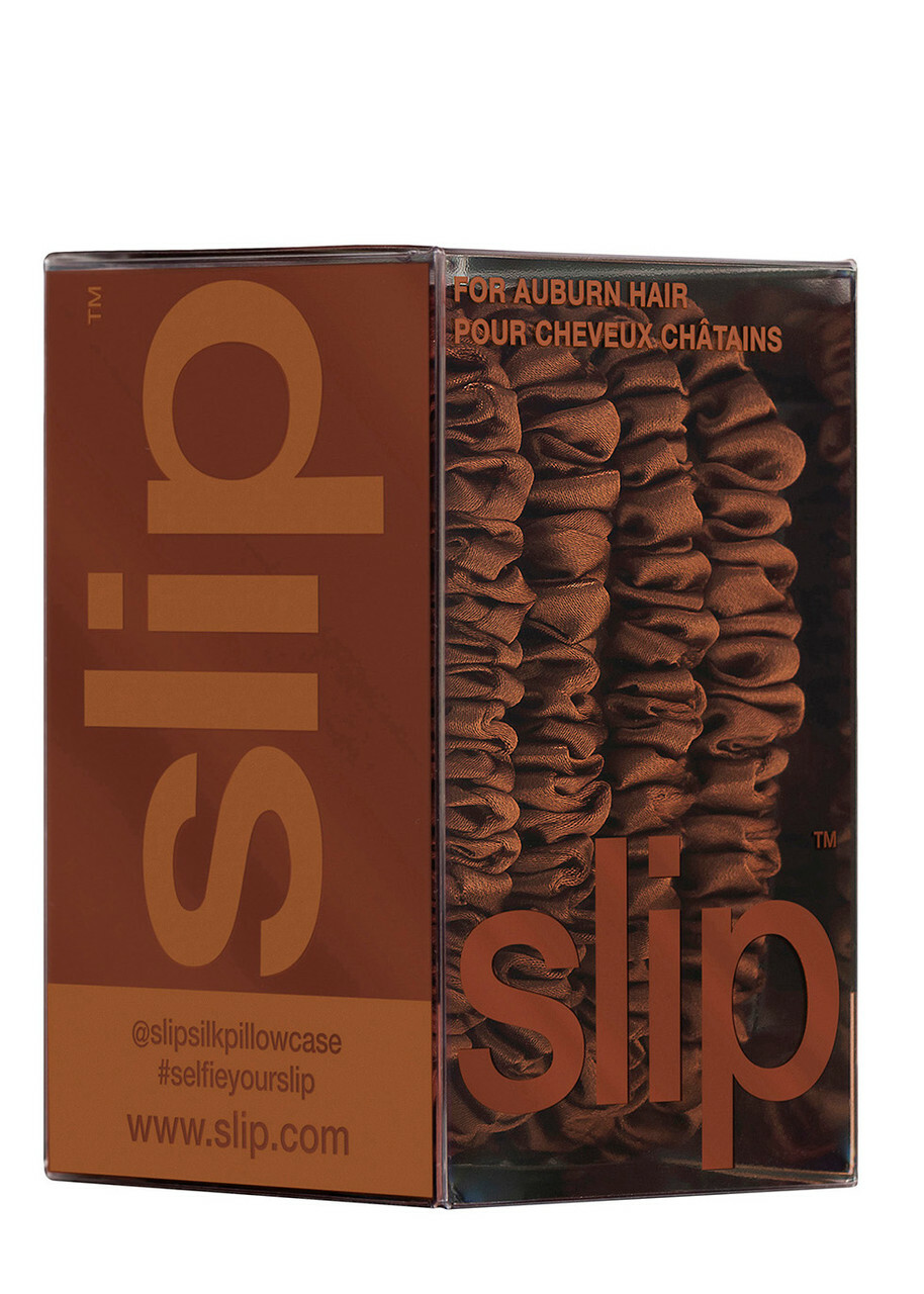 Slip Pure Silk Skinny Scrunchies - Auburn