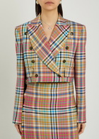 Vivienne Westwood Checked Cropped Wool Jacket Multicoloured 1