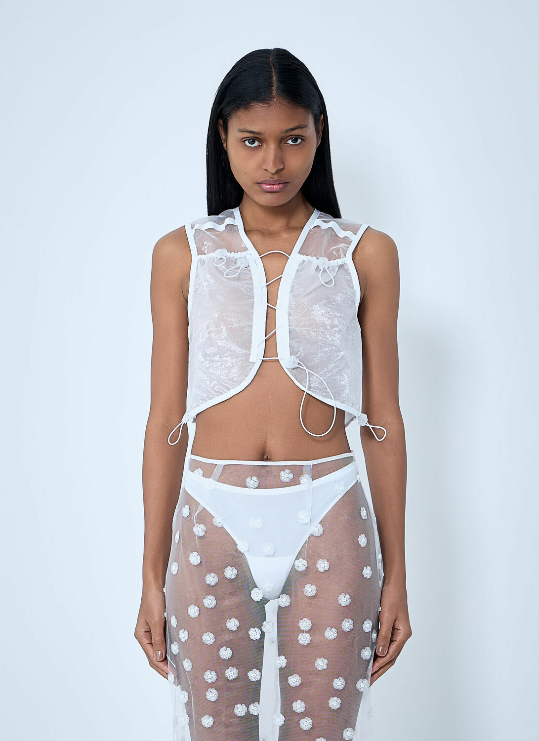 Cecilie Bahnsen Sheer Overlay Top