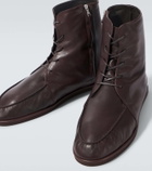 Auralee Leather ankle boots
