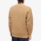 Jamieson's of Shetland Men's Cable Crew Knit in Oatmeal