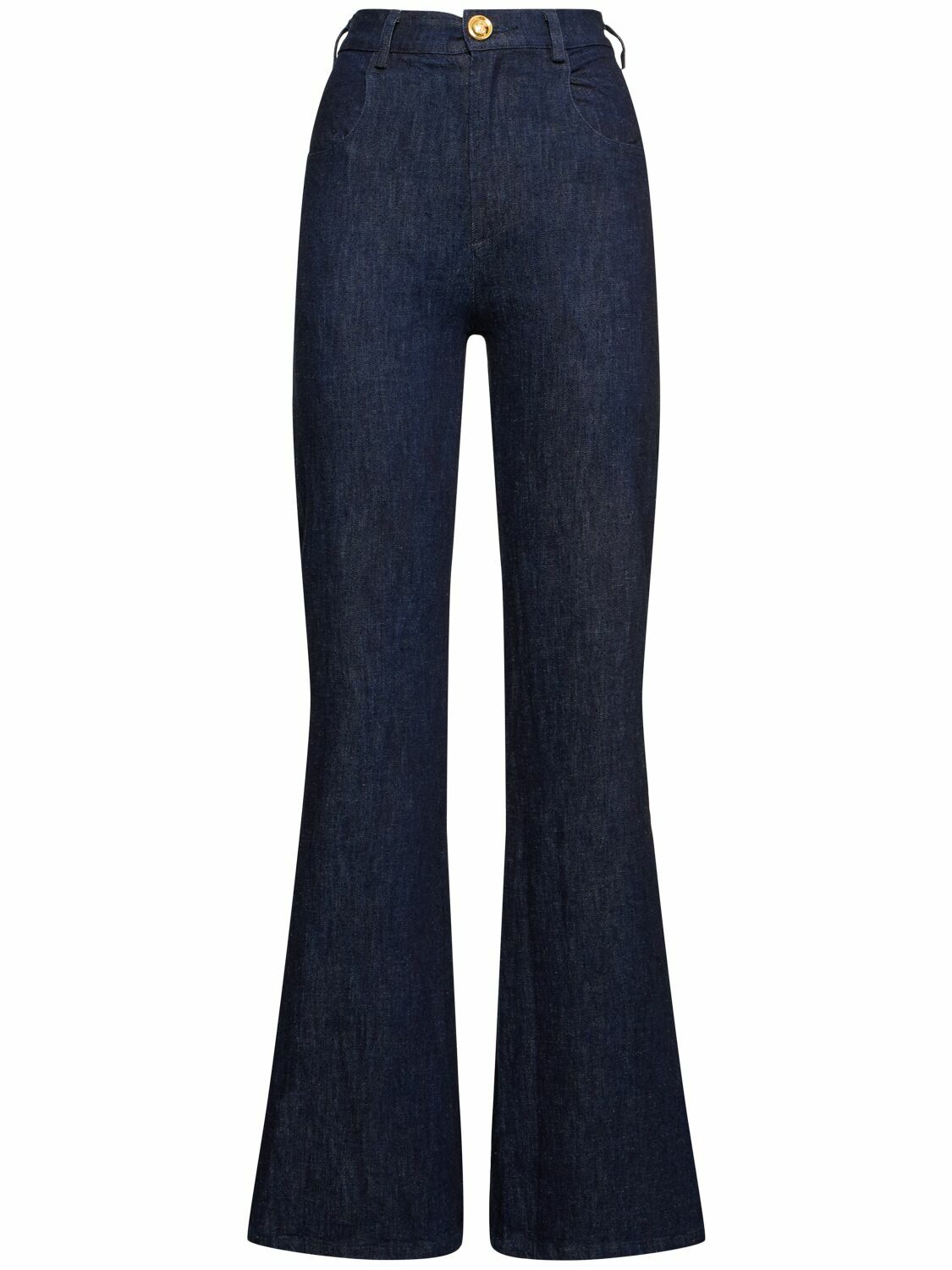 GIAMBATTISTA VALLI - Cotton Denim High Waisted Wide Jeans