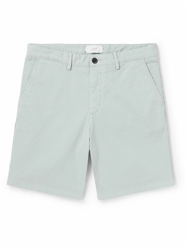 Photo: Mr P. - Straight-Leg Garment-Dyed Cotton-Blend Twill Bermuda Shorts - Gray