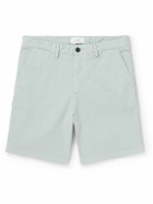 Mr P. - Straight-Leg Garment-Dyed Cotton-Blend Twill Bermuda Shorts - Gray