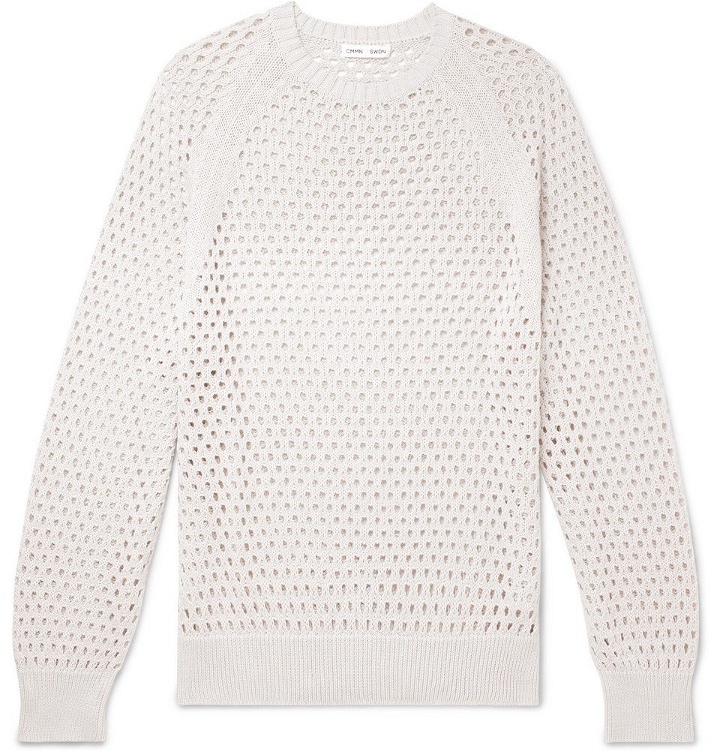 Photo: CMMN SWDN - Toby Knitted Cotton Sweater - Off-white