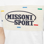 Missoni Men's Knit Sport Logo T-Shirt in White/Heritage