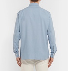 MAN 1924 - Button-Down Collar Cotton-Chambray Shirt - Blue