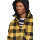 Palm Angels Yellow Checked Shirt