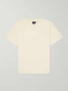 A.P.C. - Standard Grand VPC Logo-Flocked Organic Cotton-Jersey T-Shirt - Yellow
